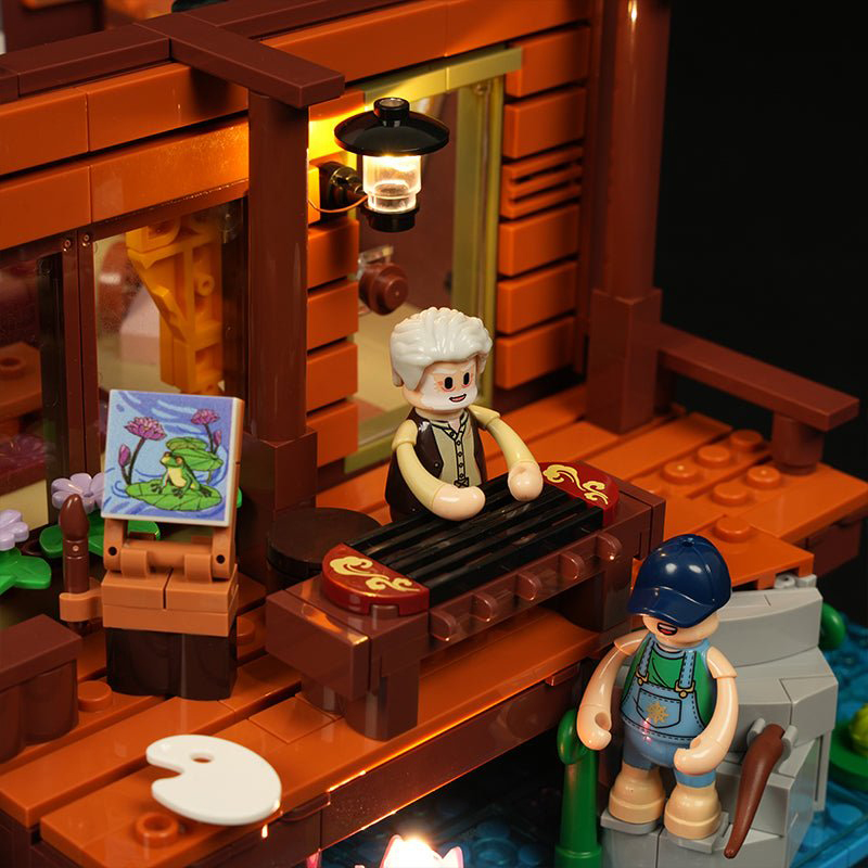 Lumibricks Retro House 10010 Waterfall Cabin