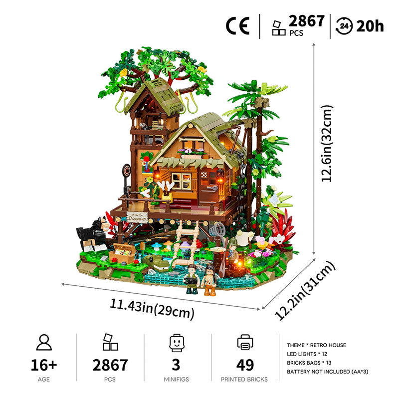 Lumibricks Retro House 10015 Misty Forest Cabin
