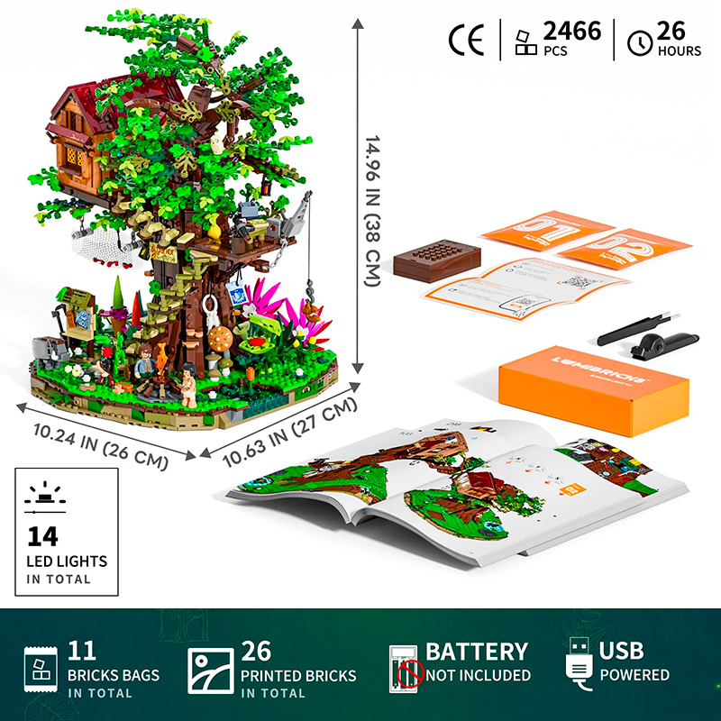 Lumibricks Retro House 10016 Explorer Treehouse