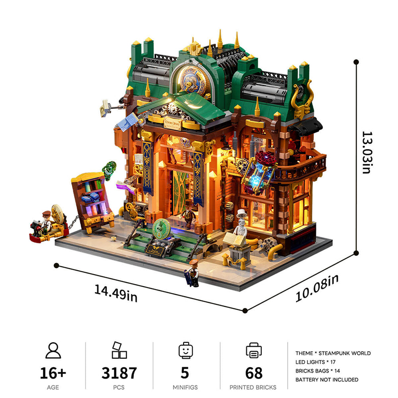 Lumibricks Steampunk World 11012 Steampunk Time Rift Library