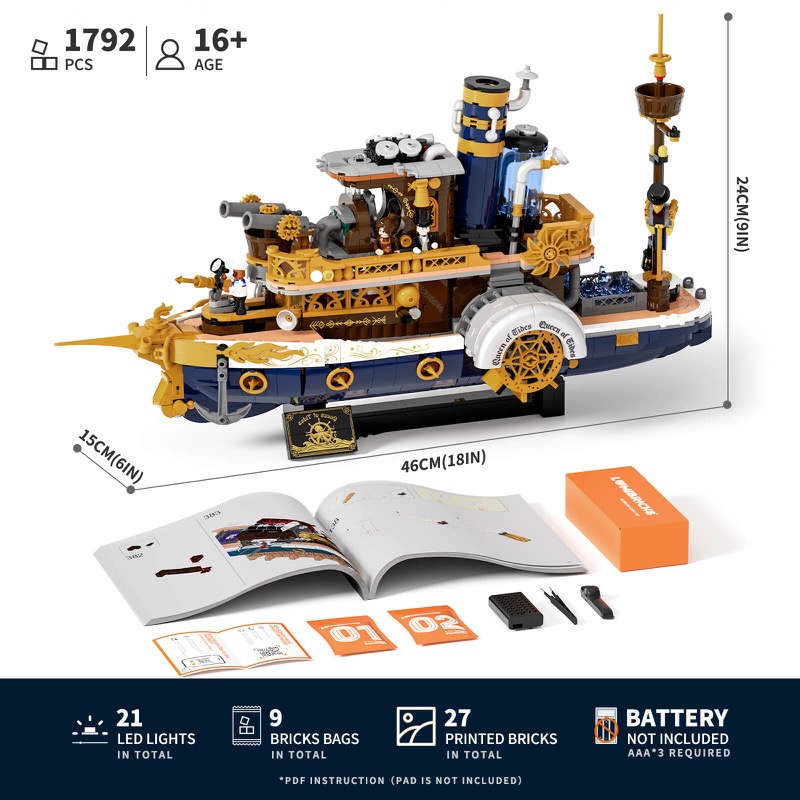 Lumibricks Steampunk World 11016 Steampunk Steamship