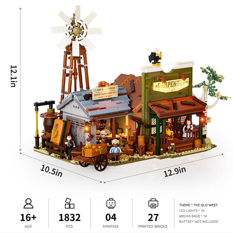 Lumibricks The Old West 14015 Western Carpentry Workshop