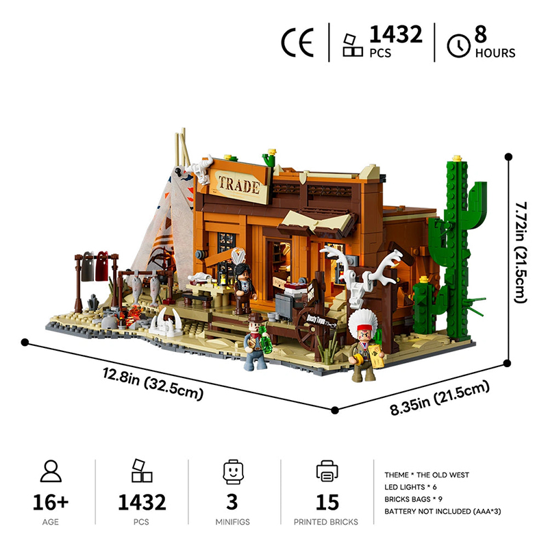 Lumibricks The Old West 14018 Western Fur Trading Post