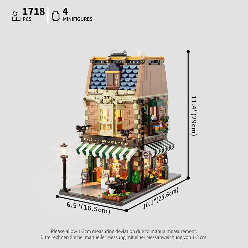 Lumibricks Town Life 15002 Book-Cafe 1718Pcs
