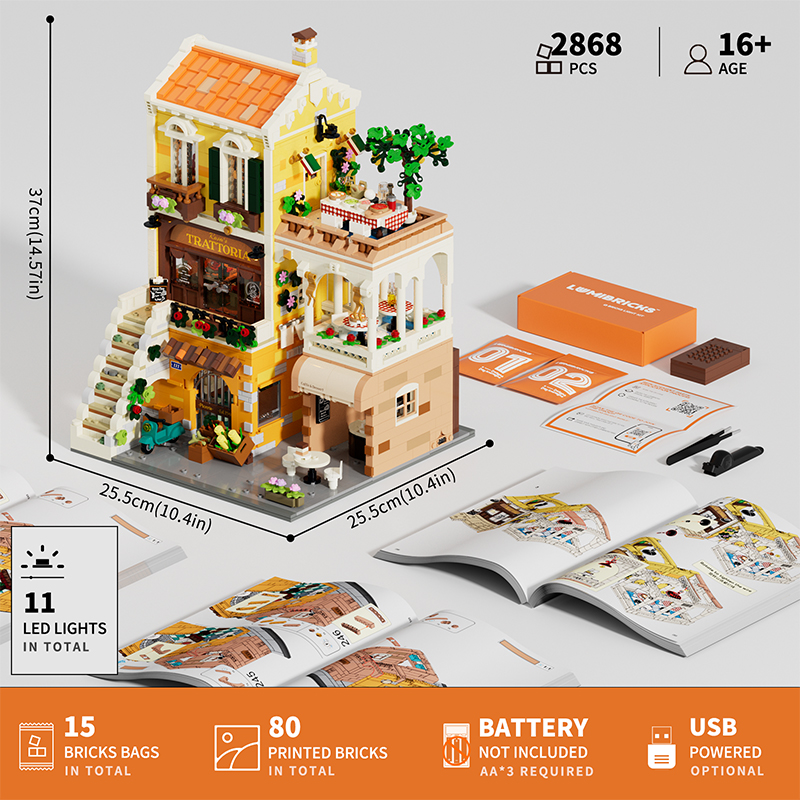 Lumibricks Town Life 15010 Italian Homestyle Restaurant