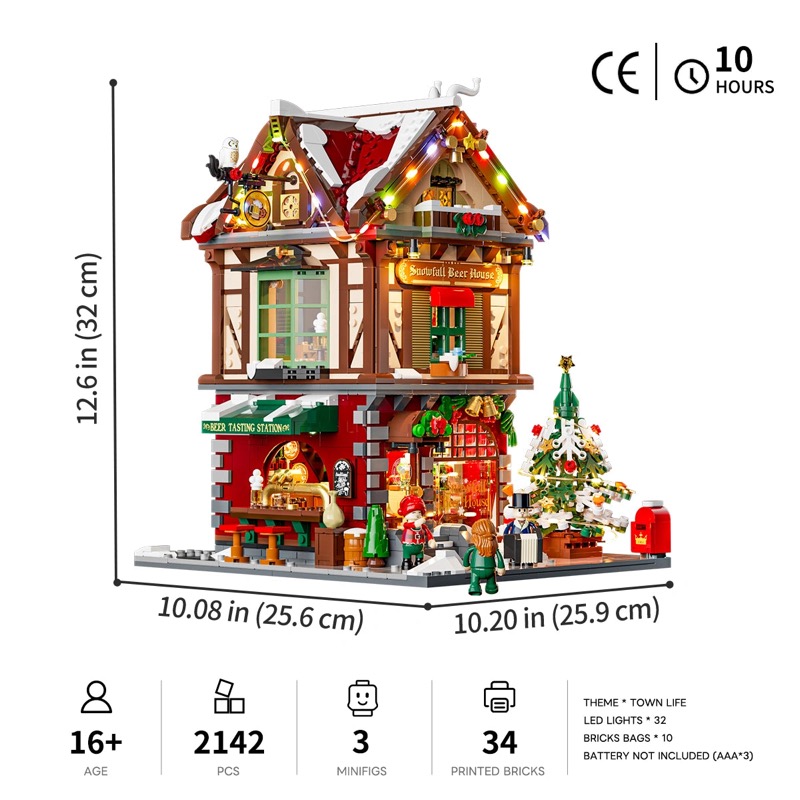 Lumibricks Town Life 15014 Christmas Pub