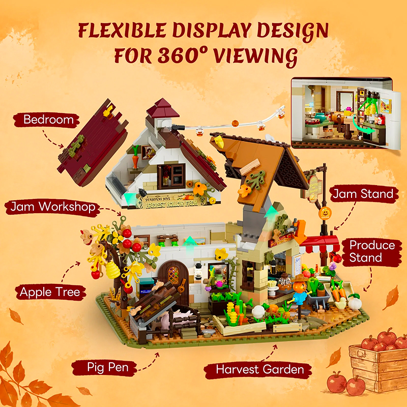 Lumibricks Farm Life 16013 Autumn Farmhouse