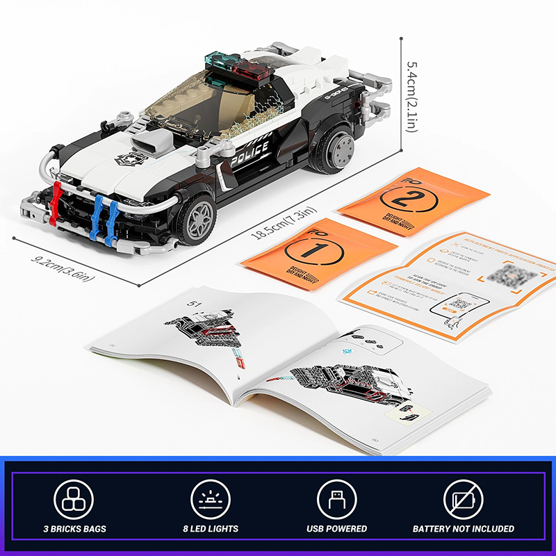 Lumibricks Cyberpunk Neoncity 17002 Police Patrol Car