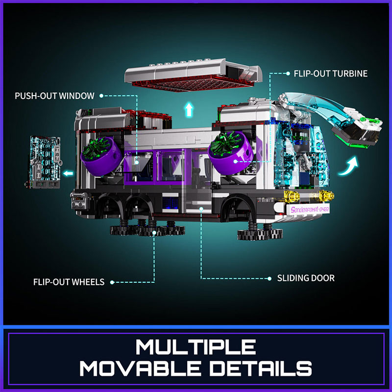 Lumibricks Cyberpunk Neoncity 17003 Future Bus