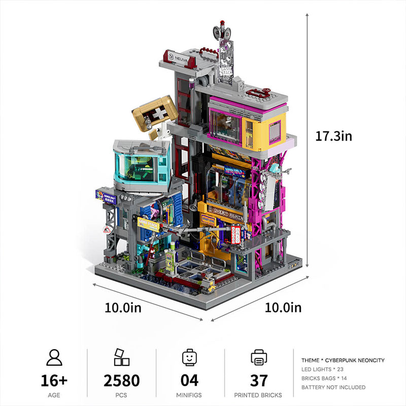 Lumibricks Cyberpunk Neoncity 17005 Game Stack