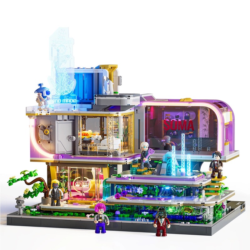 Lumibricks Cyberpunk Neoncity 17013 Neon Elite Louge