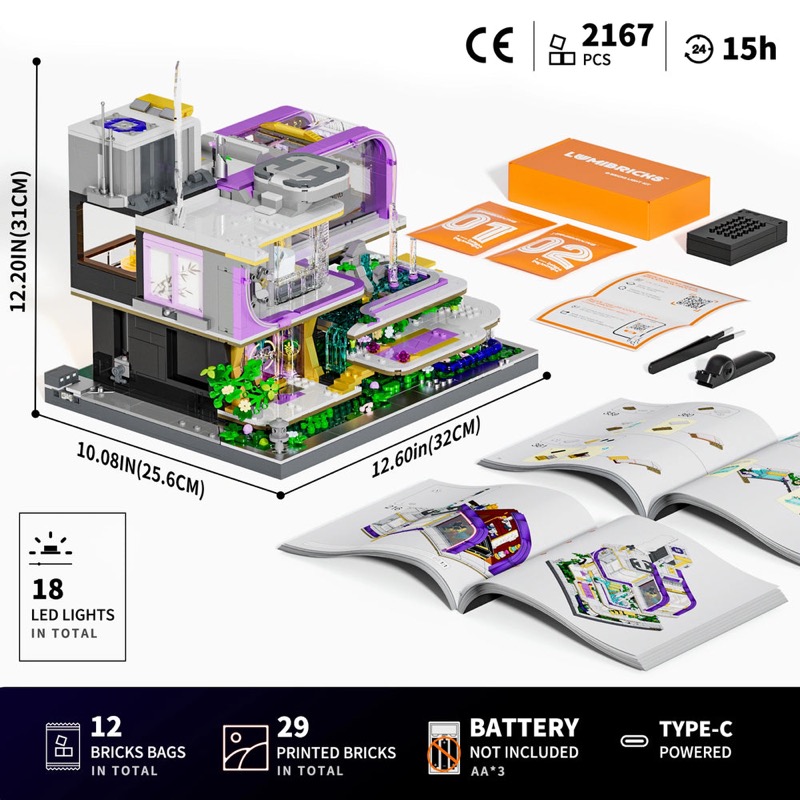 Lumibricks Cyberpunk Neoncity 17013 Neon Elite Louge