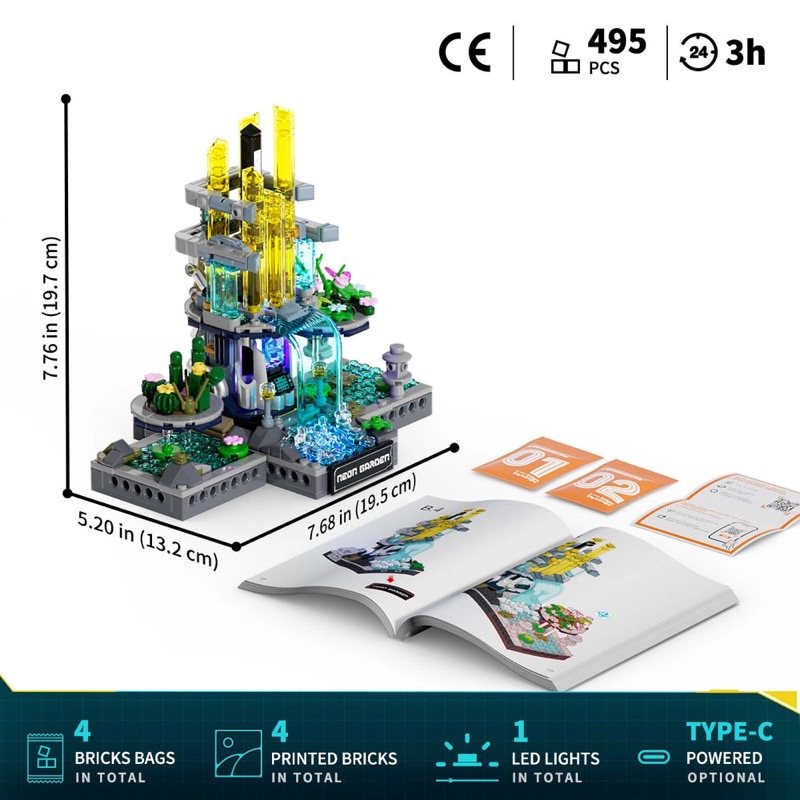 Lumibricks Cyberpunk Neoncity 17014 Neon Garden