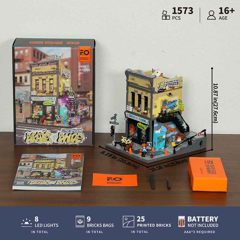 Lumibricks Street Fusion 19002 Skateboard Shop