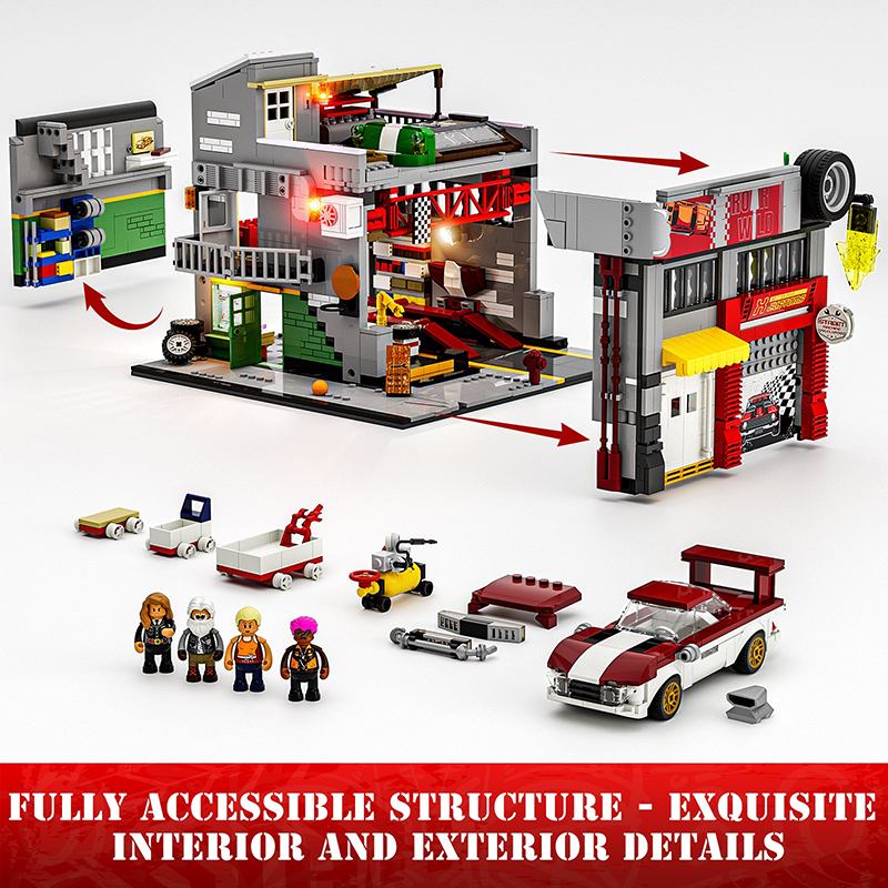 Lumibricks Street Fusion 19007 Street Mod Garage