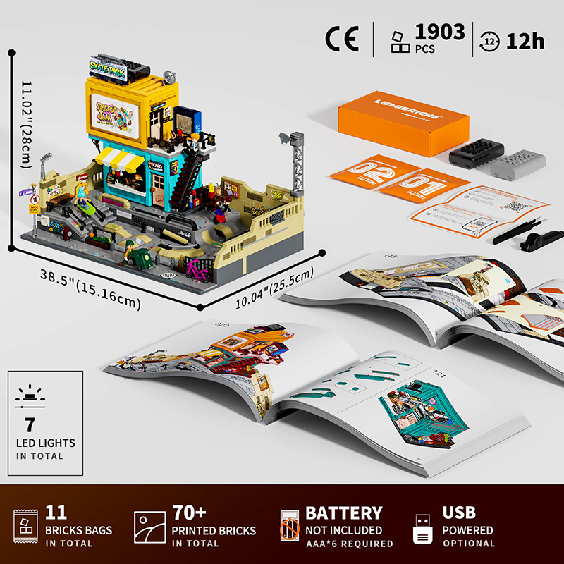 Lumibricks Street Fusion 19011 Skate Park