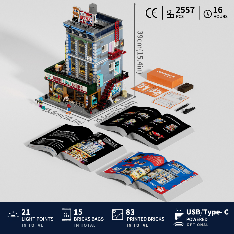 Lumibricks Street Fusion 19012 Barbershop