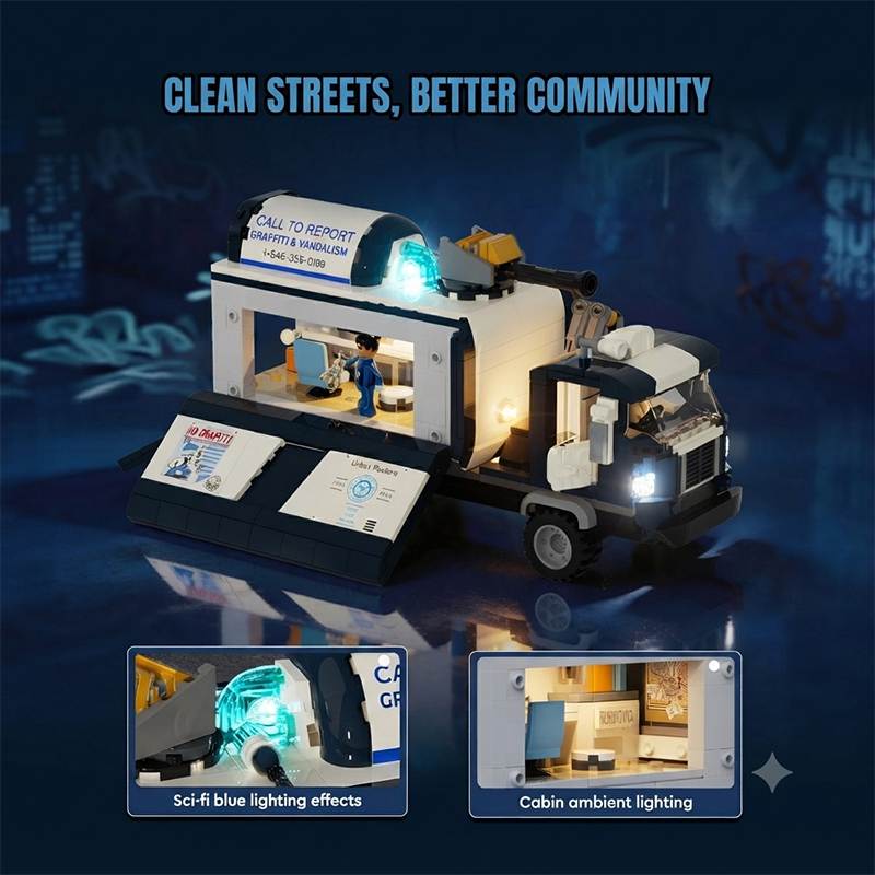 Lumibricks Street Fusion 19014 Cleaning Squad