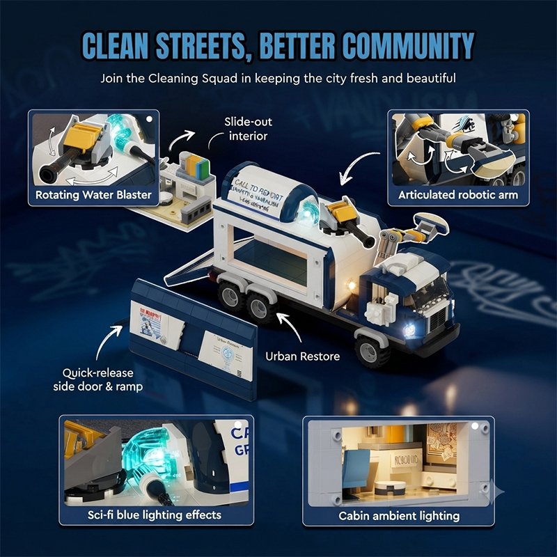 Lumibricks Street Fusion 19014 Cleaning Squad