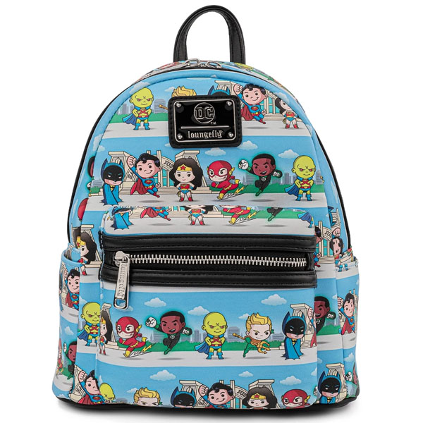 DC Loungefly Mini Sac A Dos Superheroes Chibi Lineup