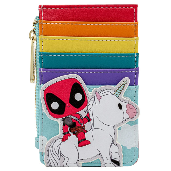Marvel Loungefly Porte Carte Deadpool 30Th Anniv Unicorn Rainbow