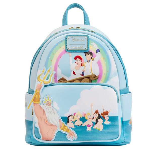 Disney Loungefly Mini Sac A Dos Petite Sirene / Little Mermaid Tritons Gift 