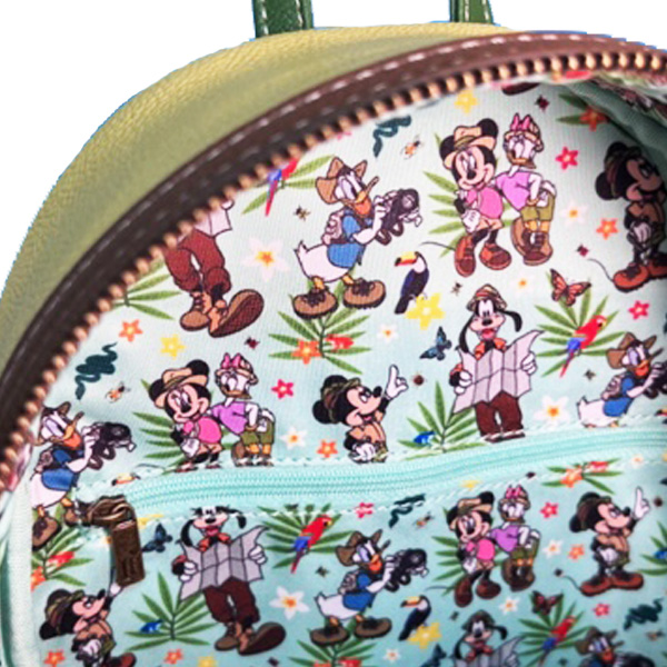 Disney Loungefly Mini Sac A Dos Mickey & Friends Jungle Expedition GITD Exclu