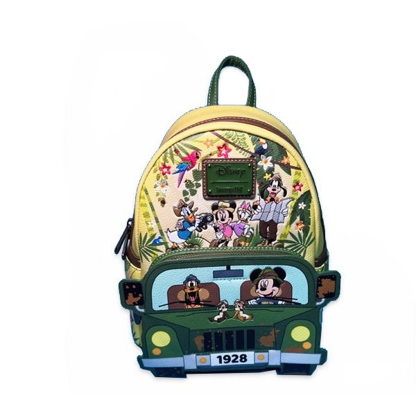 Disney Loungefly Mini Sac A Dos Mickey & Friends Jungle Expedition GITD Exclu
