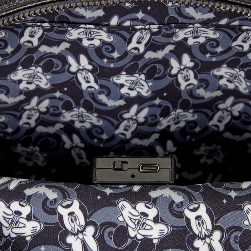 Disney Loungefly Mini Sac A Dos Mickey & Minnie Ghost Light Up Glow