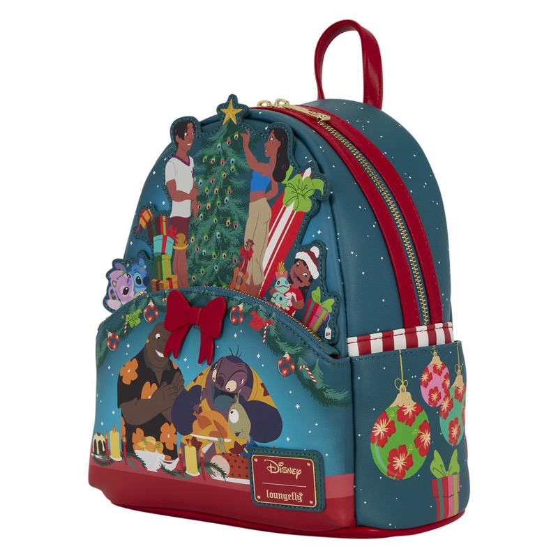 Disney Loungefly Mini Sac A Dos Lilo & Stitch Holiday Celebration
