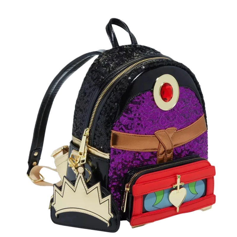 Disney Loungefly Mini Sac A Dos Evil Queen Crown Sequin Exclu