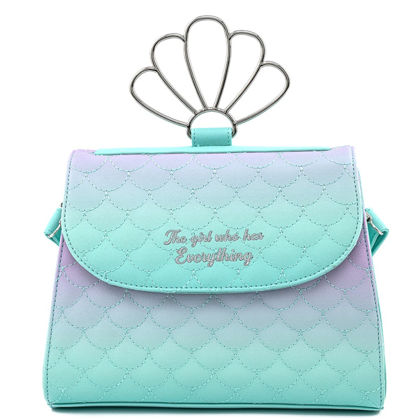 Disney Loungefly Sac A Main Petite Sirene / Little Mermaid Ombre Scales
