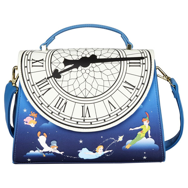 Disney Loungefly Sac A Main Peter Pan Glow Clock 