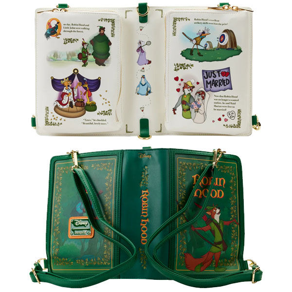 Disney Loungefly Sac A Main Robin des Bois Classic Book Robin Hood Réversible