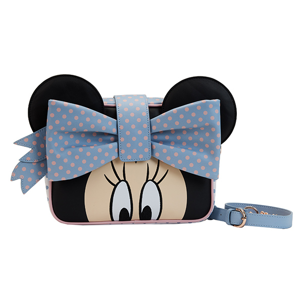 Disney Loungefly Sac A Main Minnie Pastel Color Block Dots 