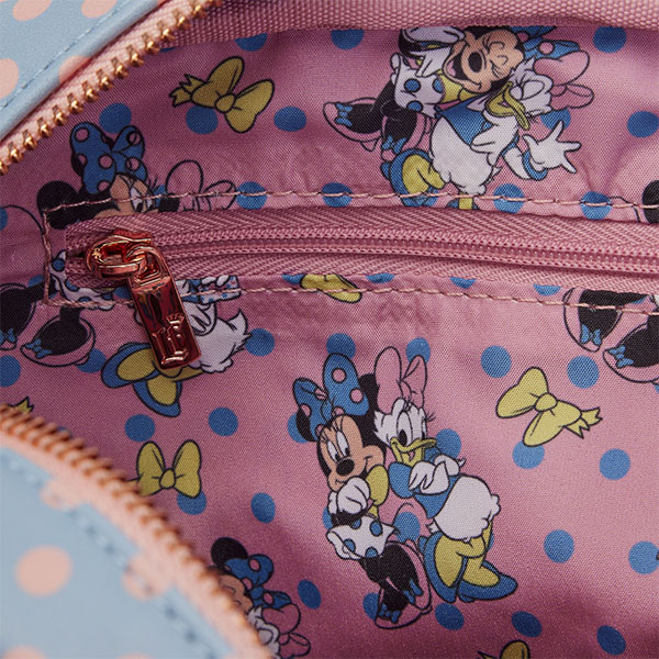 Disney Loungefly Sac A Main Minnie Pastel Color Block Dots 