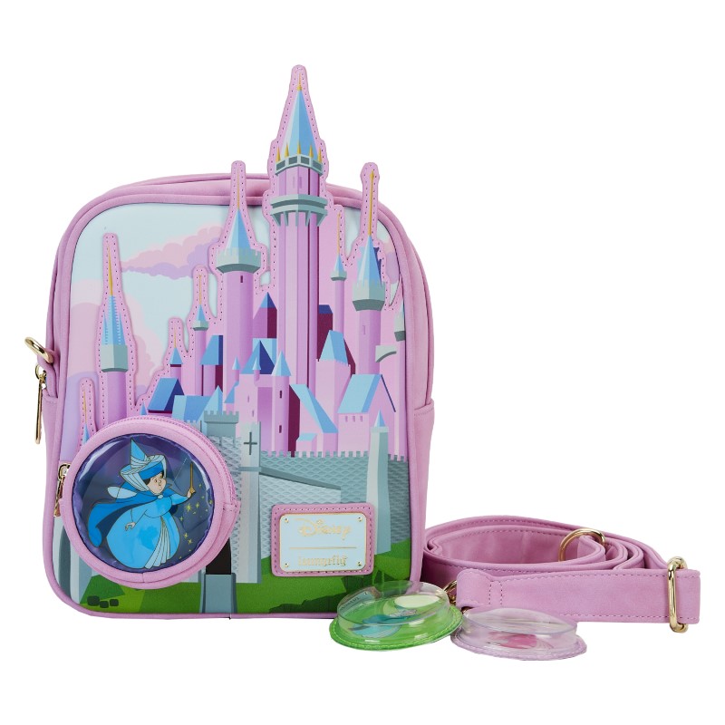 Disney Loungefly Sac A Main Belle aux Bois Dormant Stained Glass Castle 