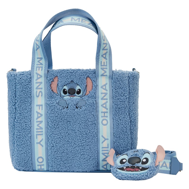 Disney Loungefly Tote Bag Stitch Plush With Coin 