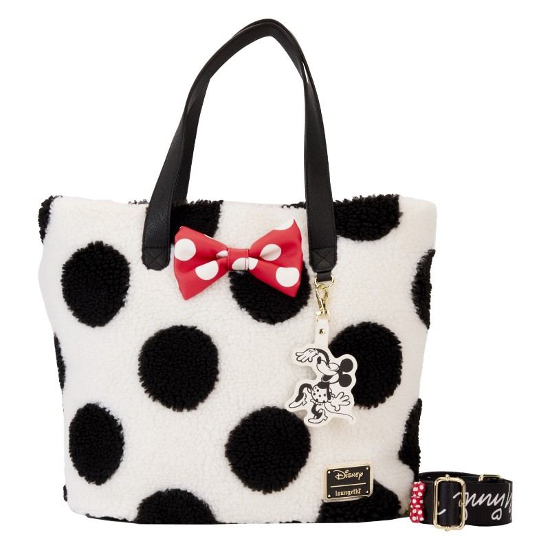 Disney Loungefly Sac Tissu Minnie Rocks The Dots Sherpa