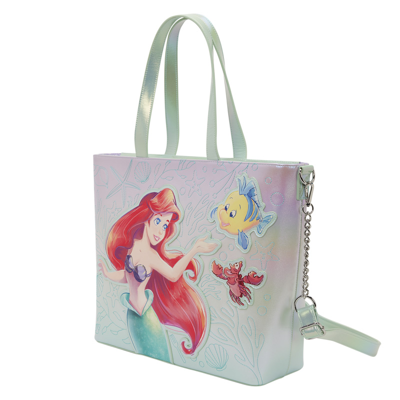 Disney Loungefly Sac A Main The Little Mermaid Ariel & Flounder Tote Bag