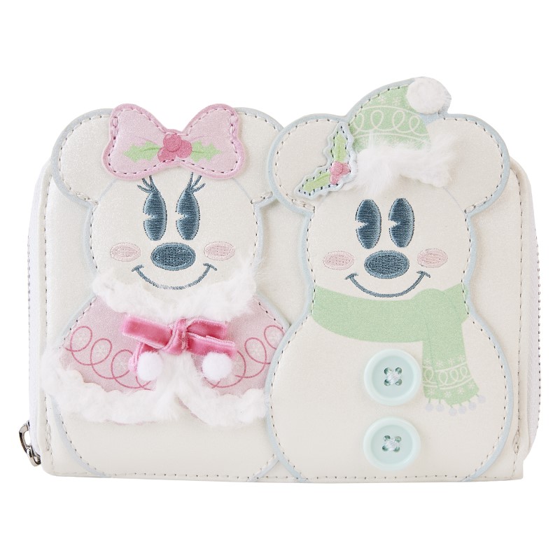 Disney Loungefly Portefeuille Mickey And Minnie Pastel Snowman 