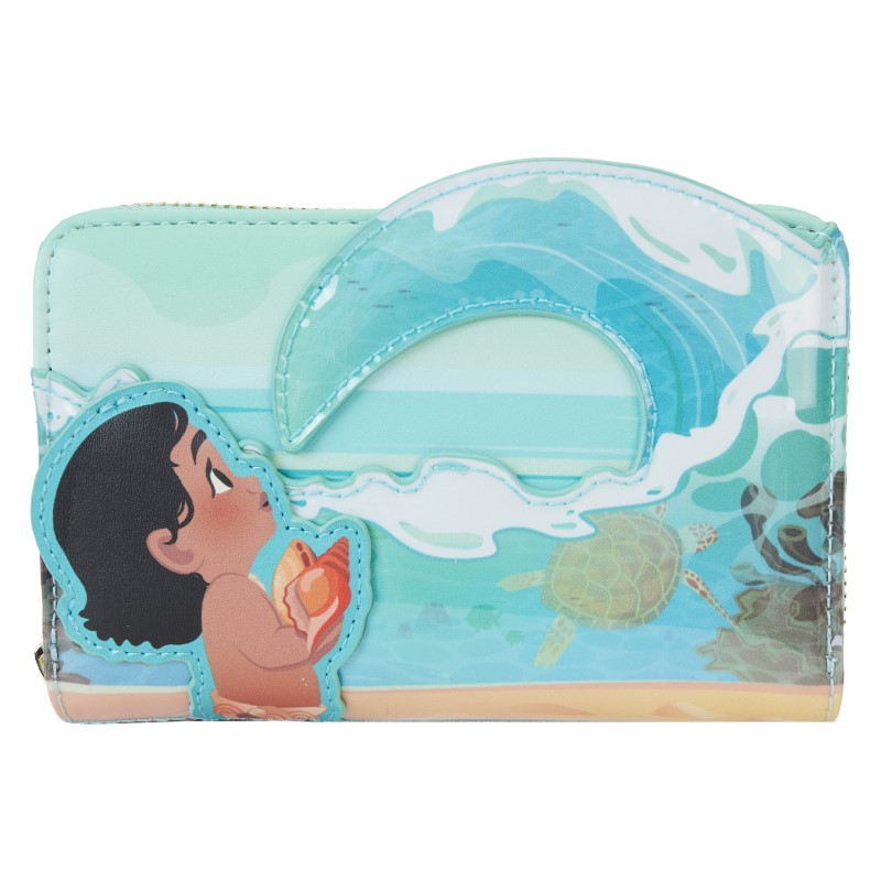 Disney Loungefly Portefeuille Moana Ocean Waves Zip 