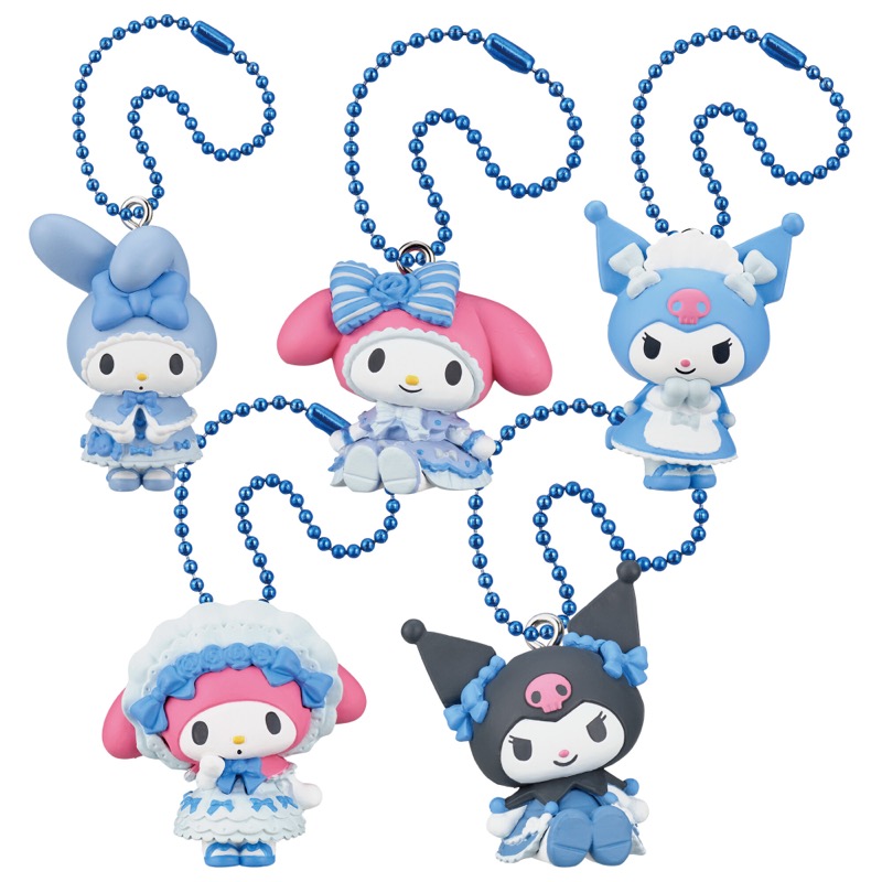 Twinchees My Melody & Kuromi Sweet Lolita Fig. Danglers W6 Asst 24pcs