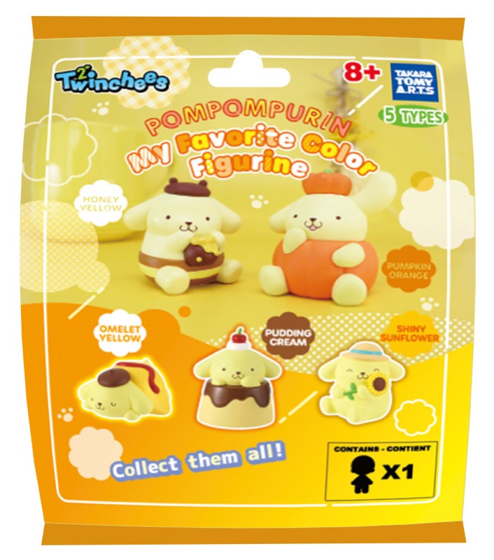 Twinchees Hello Kitty Pompompurin My Fav Color Figurines W7 Asst 24pcs