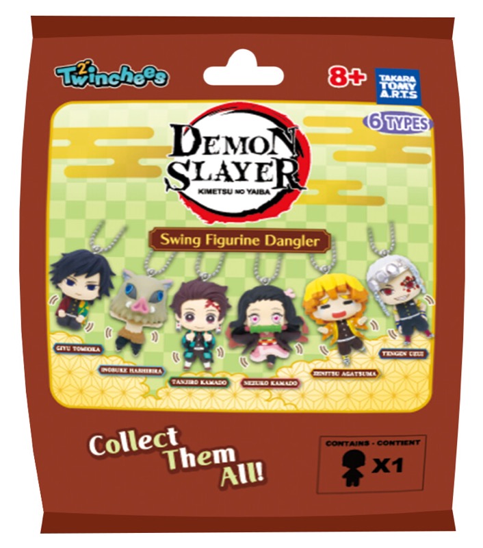 Twinchees Demon Slayer Swing Fig. Danglers  W6 Asst 24pcs