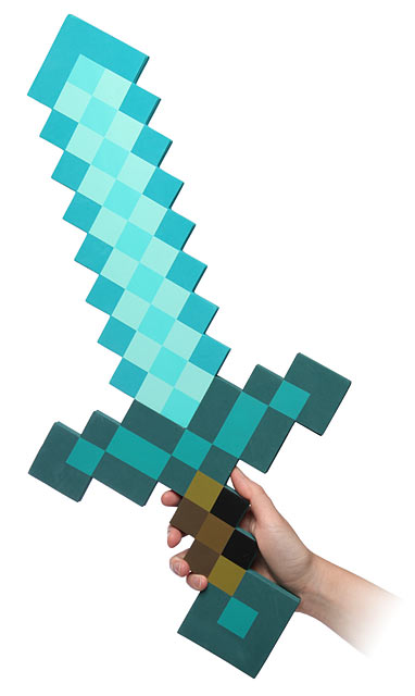 Minecraft Epée Diamant en mousse 65cm