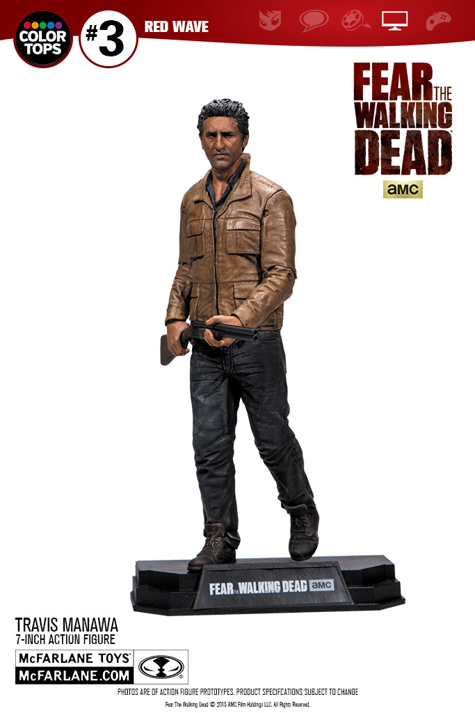 Fear The Walking Dead Color Tops Figurine Travis Manawa 18 Cm 