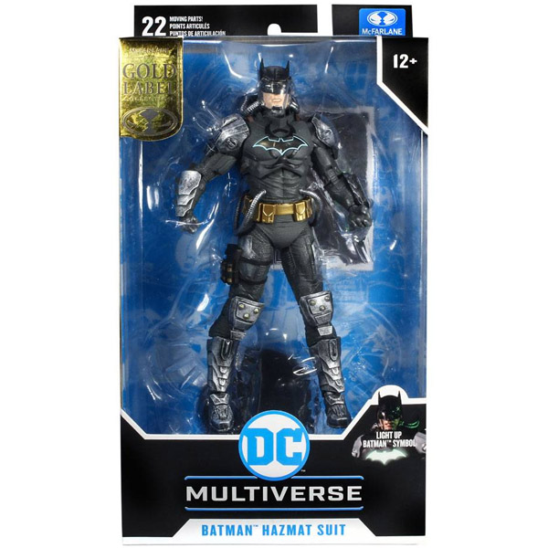 DC Multiverse Batman Hazmat Suit Gold Label Light Up 18cm