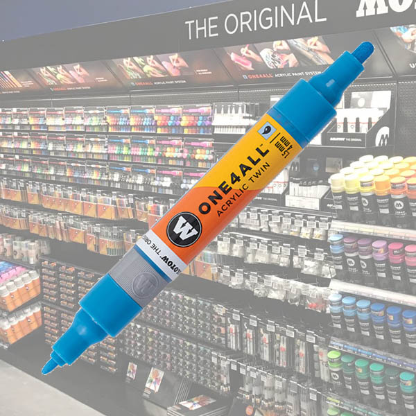 Molotow Acrylic Marker One4All Twin 1,5/4mm 161 Shock Blue Middle