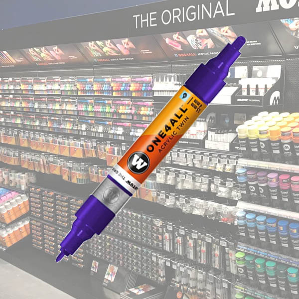 Molotow Acrylic Marker One4All Twin 1,5/4mm 043 Violet Dark